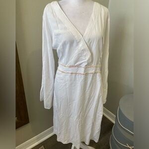 Hecho A Mano Natural Cotton Bohemian Dress M/L